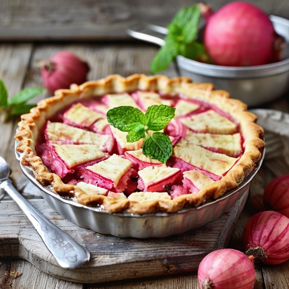 Rhubarb Custard Pie Recipe