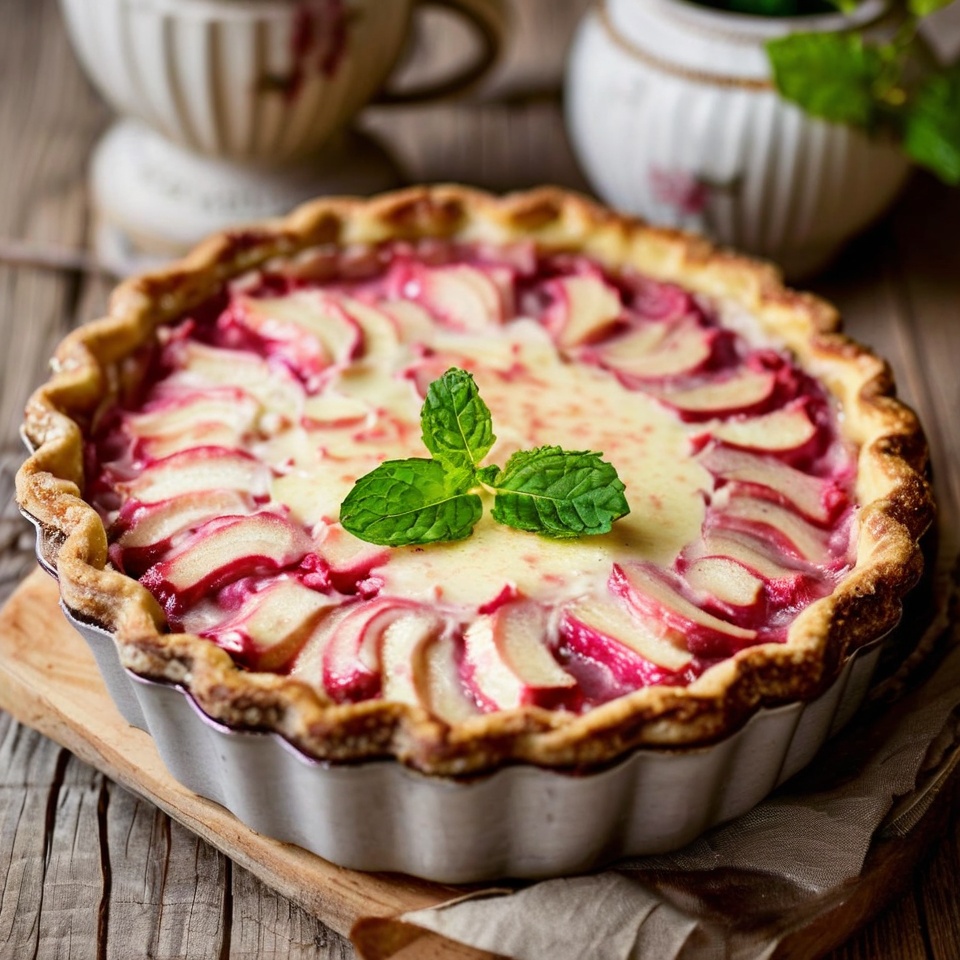 Rhubarb Custard Pie Recipe