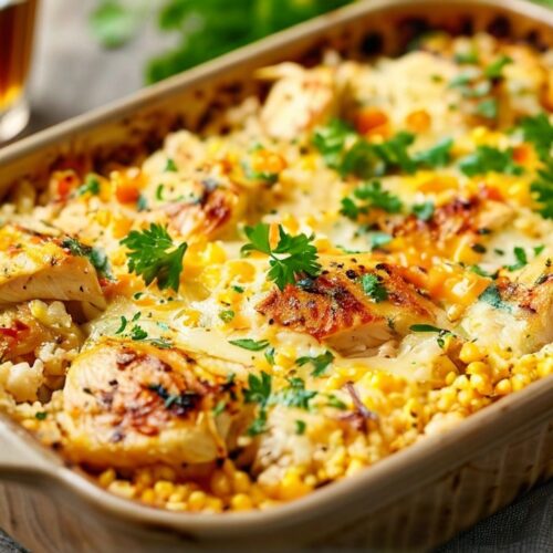 Chicken and Rice Casserole with Chicken Bouillon