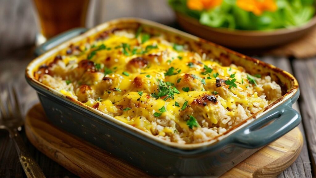 Chicken and Rice Casserole with Chicken Bouillon