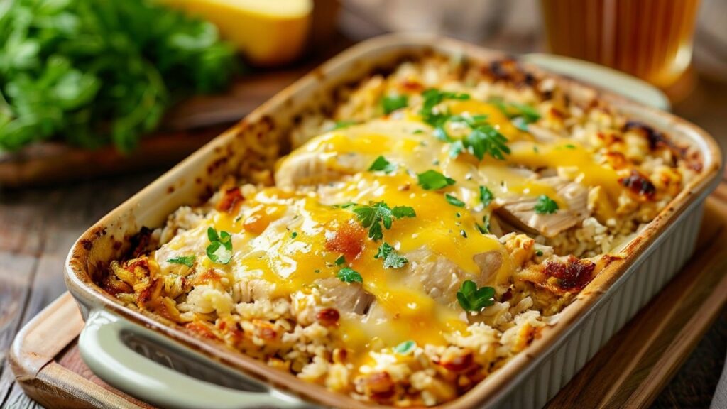 Chicken and Rice Casserole with Chicken Bouillon