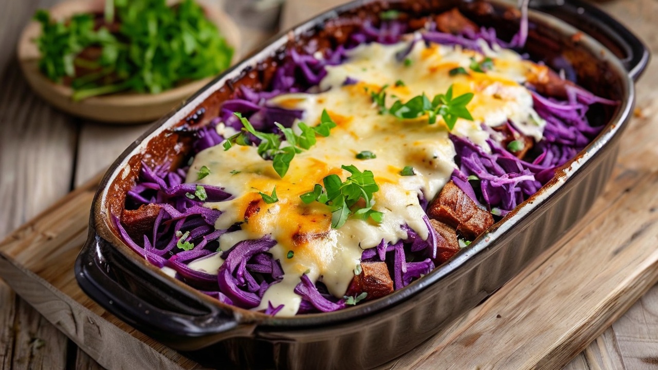 Purple Sweet Potato and Chicken Casserole