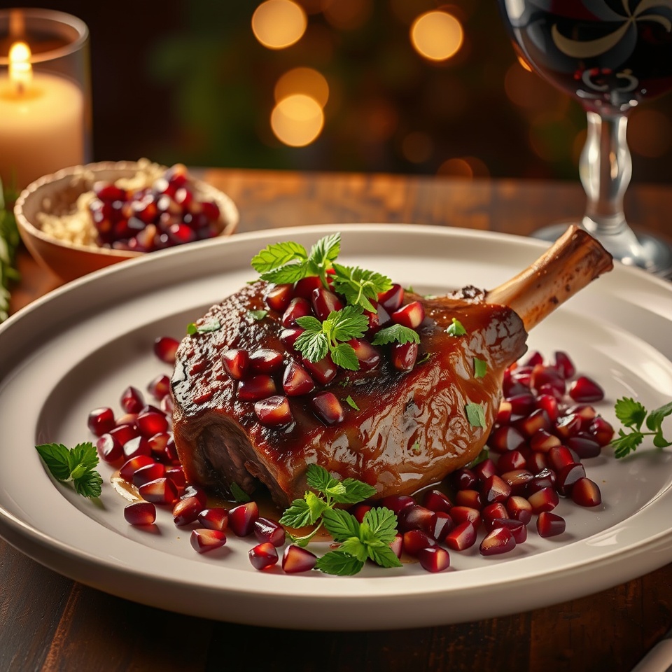 Pomegranate Glazed Lamb Shank recipe