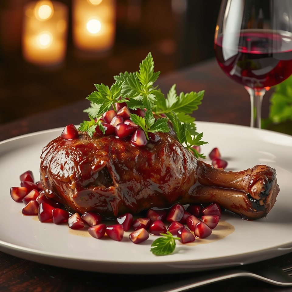 Pomegranate Glazed Lamb Shank recipe