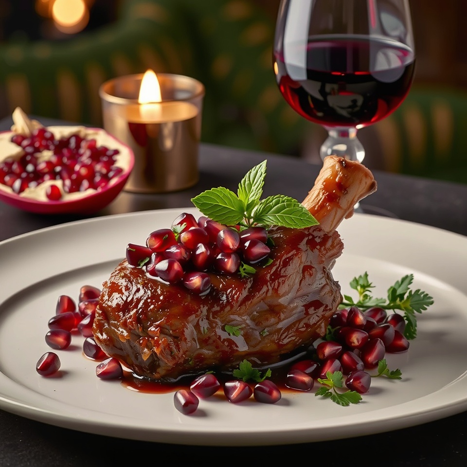 Pomegranate Glazed Lamb Shank recipe